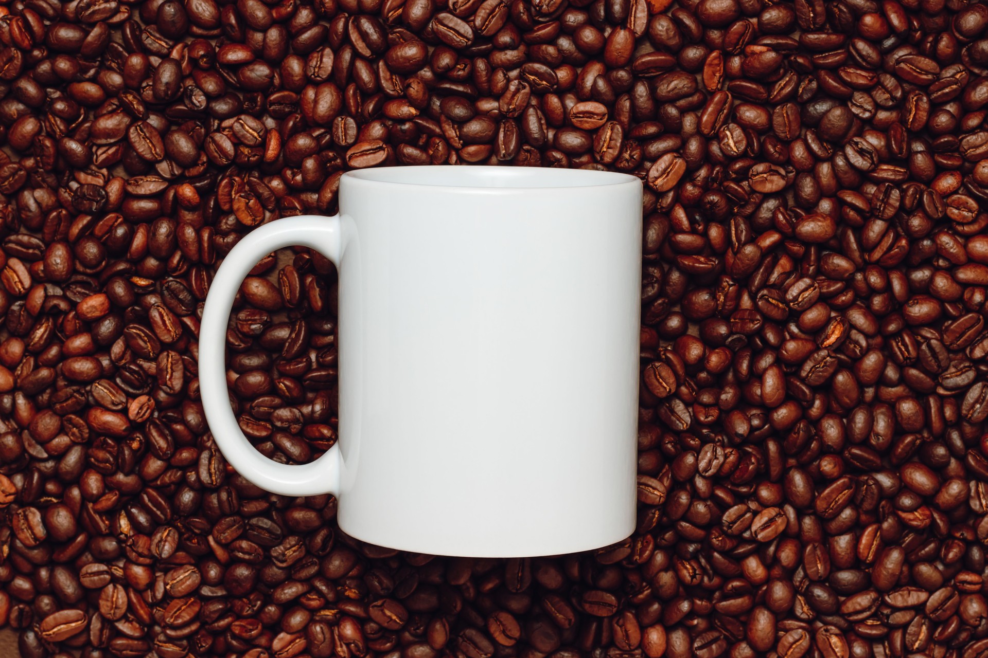 White mockup coffee mug for logo, print, branding and design